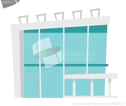 Image of Business center vector cartoon illustration.