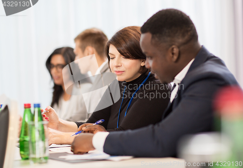 Image of business team at international conference