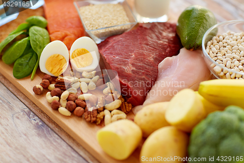 Image of natural protein food on table