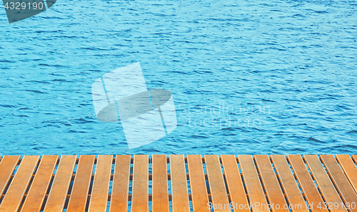 Image of Pier Over Sea Background