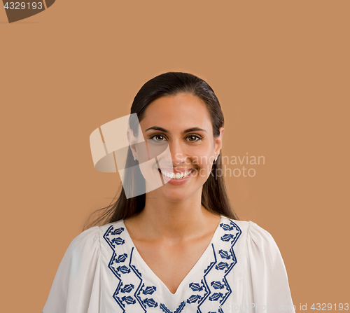 Image of Beautiful woman smiling 