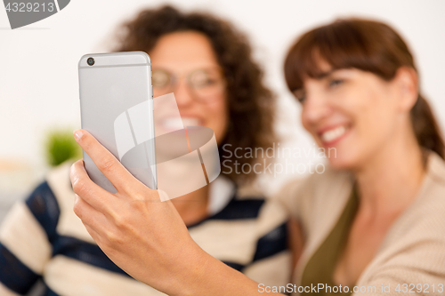 Image of Best friends making a selfie