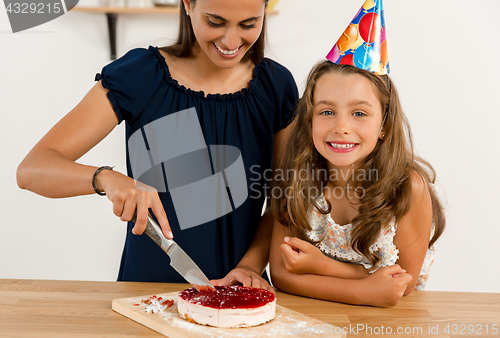 Image of Cutting the birthday cake