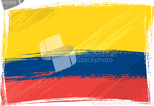 Image of Grunge Colombia flag