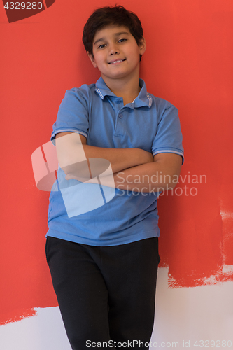 Image of Portrait of a happy young boy