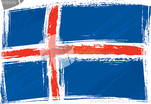 Image of Grunge Iceland flag
