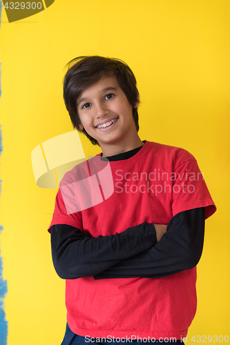 Image of Portrait of a happy young boy