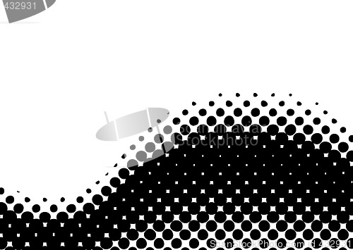 Image of halftone wave curl