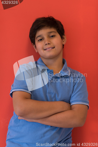 Image of Portrait of a happy young boy