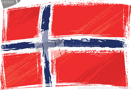 Image of Grunge Norway flag