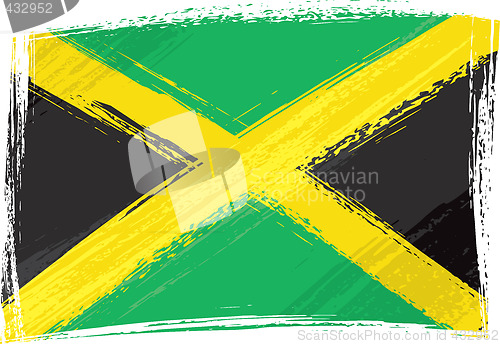 Image of Grunge Jamaica flag
