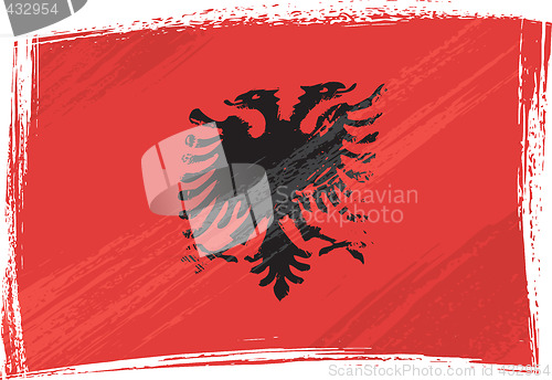 Image of Grunge Albania flag