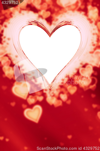 Image of red heart shaped frame