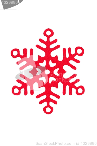 Image of Christmas snowflake on white