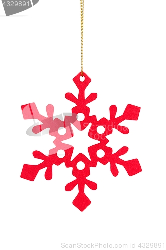 Image of Christmas snowflake on white