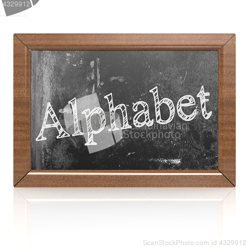 Image of Alphabet written on blackboard