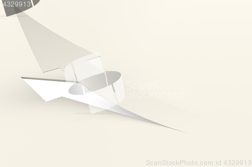 Image of White paper arrow