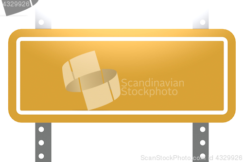 Image of Yellow sign board isolated