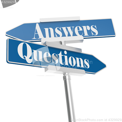 Image of Questions and answers signs