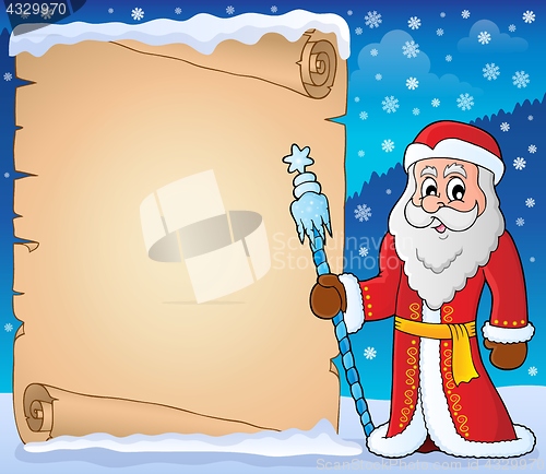 Image of Father Frost theme parchment 5