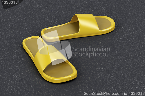 Image of Yellow rubber slides