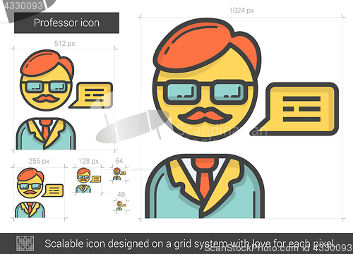 Image of Professor line icon.