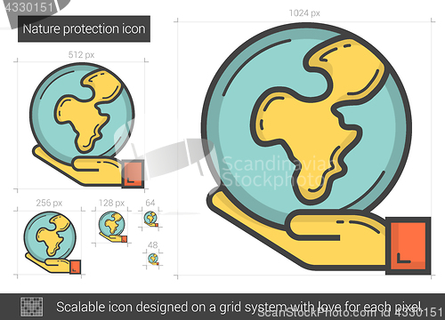 Image of Nature protection line icon.
