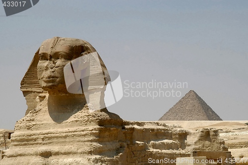 Image of Sphinx and Chefren pyramid