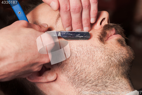 Image of Hipster client visiting barber shop