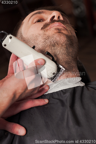 Image of Hipster client visiting barber shop