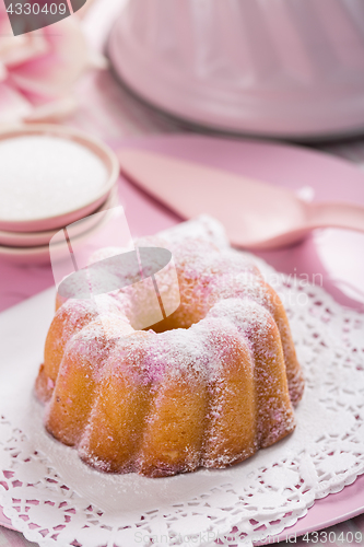 Image of Sponge pink cake