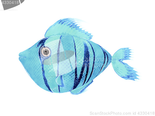 Image of blue watercolor fish