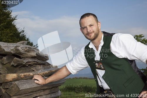 Image of a man in bavarian traditional cloth