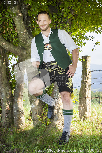 Image of a man in bavarian traditional cloth