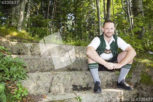 Image of a man in bavarian traditional cloth