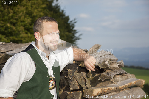 Image of a man in bavarian traditional cloth