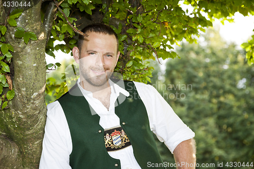 Image of a man in bavarian traditional cloth