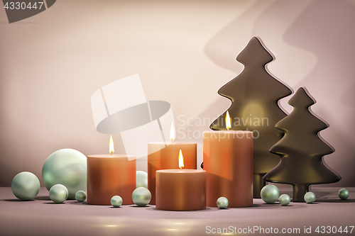 Image of four candles for christmas time
