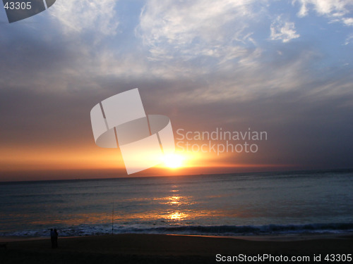 Image of sunset on the beach