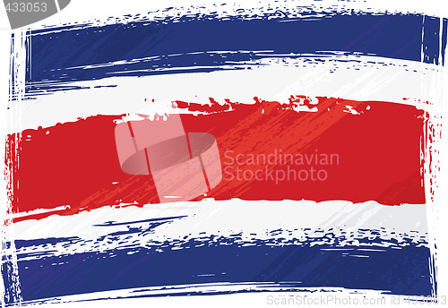 Image of Grunge Costarica flag