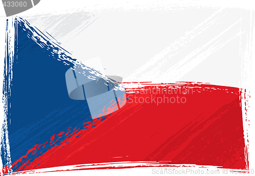 Image of Grunge Czech Republic flag