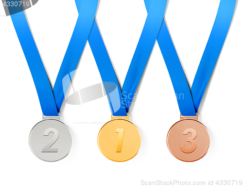 Image of Collection of medals with path