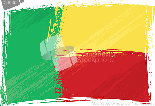 Image of Grunge Benin flag
