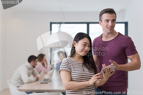 Image of Startup Business Team At A Meeting at modern office building