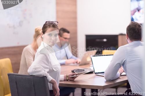 Image of Startup Business Team At A Meeting at modern office building