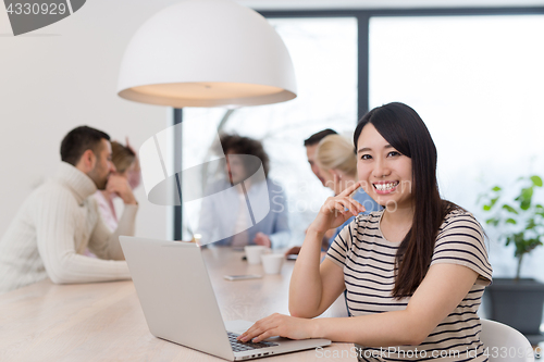 Image of Startup Business Team At A Meeting at modern office building