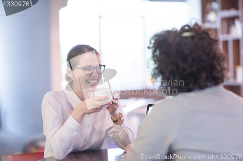 Image of startup Business team Working With laptop in creative office