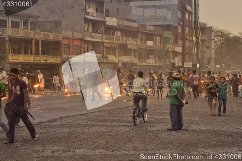 Image of Protesting street in Nepal