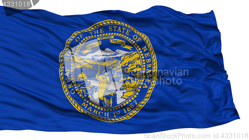 Image of Isolated Nebraska Flag, USA state