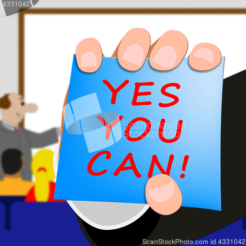 Image of Yes You Can Means All Right 3d Illustration